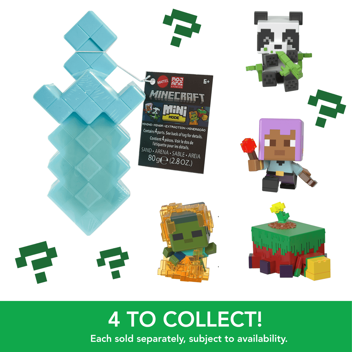 Minecraft Mini Mode Potion Brewing Action Figures With Color Reveal (Characters May Vary)