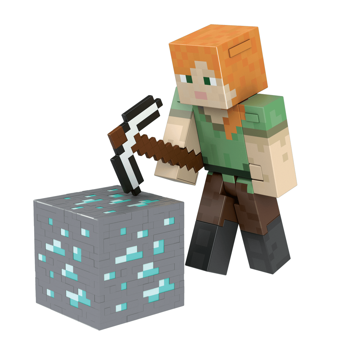 Minecraft Niveau Diamant Figurine Articulée Alex, 13,87Cm