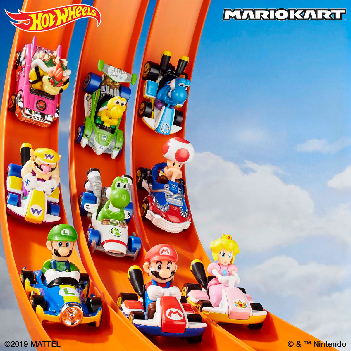 Hot Wheels Mario Kart Vehículo de Juguete Wario Estándar Kart