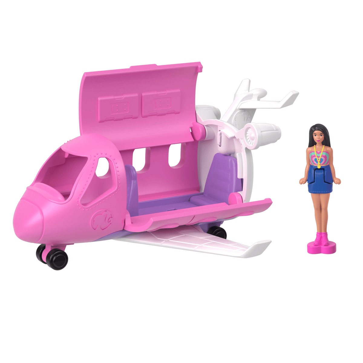 Barbie-Avion de Rêve Mini-Barbieland-Coffret Avec Avion et Poupée