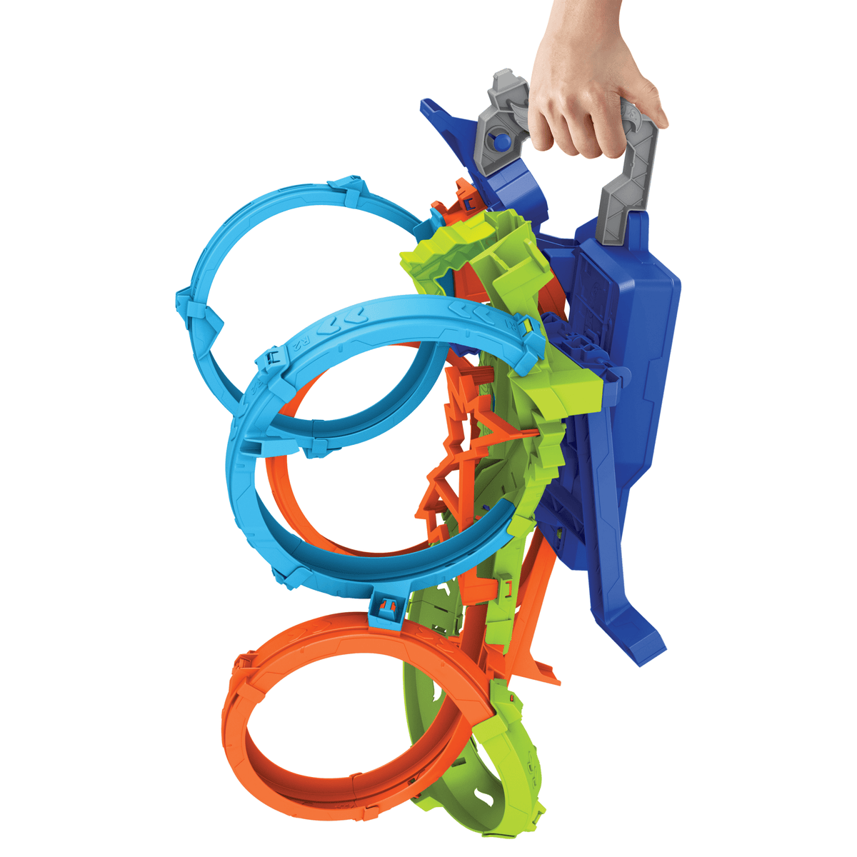 Hot Wheels Action 4-Loop Crash Out Track Set With Motorized Booster & 1:64 Scale Toy Car