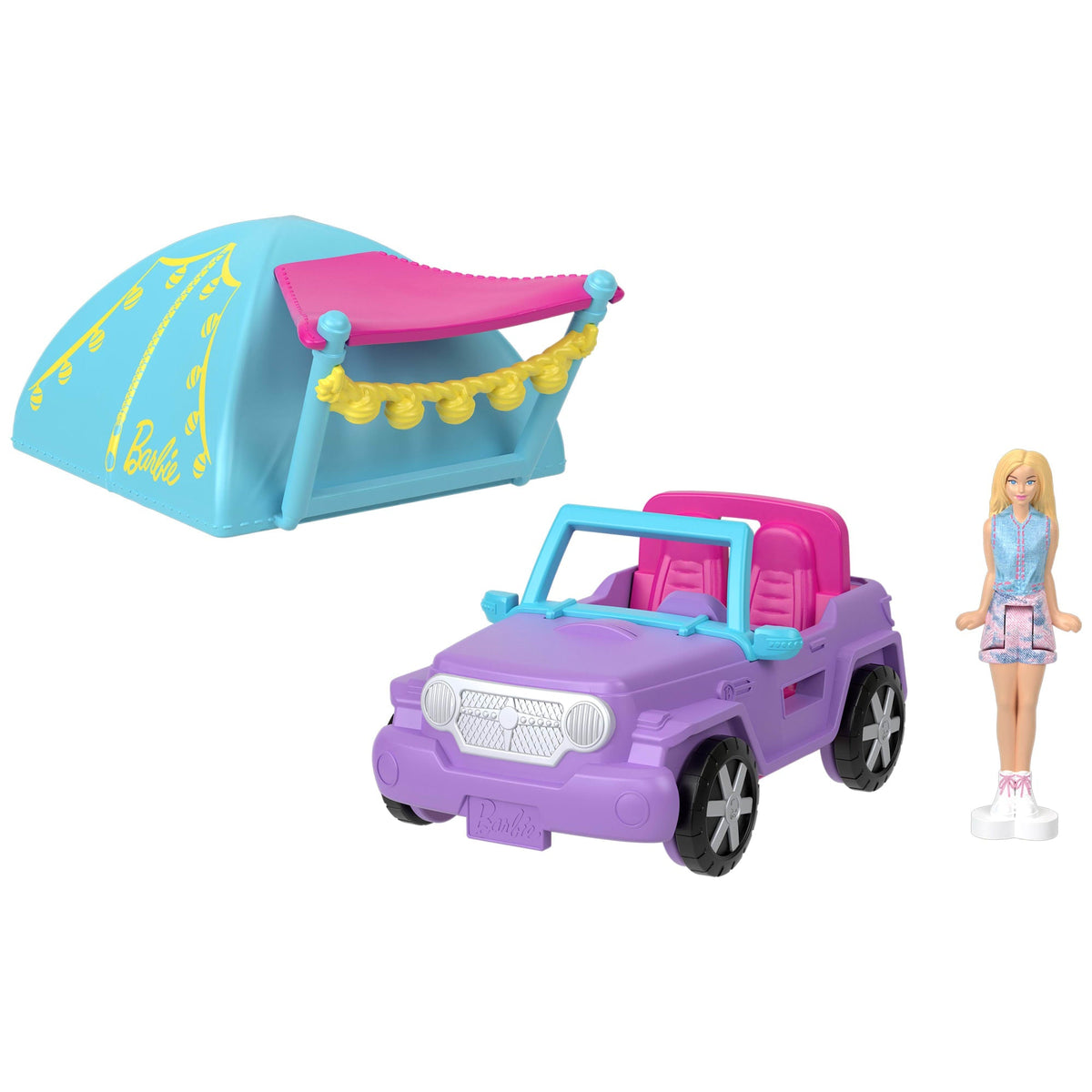 Barbie Mini Barbieland Dreamhouse & 2-Vehicle Playset With 5 1.5-inch Dolls, Furniture & Accessories