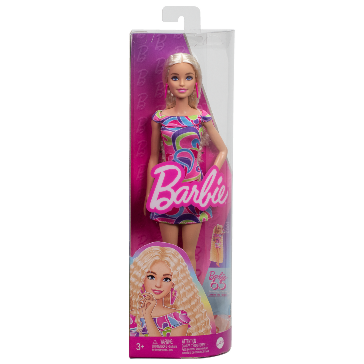 Barbie Fashionistas Doll #223, Blonde, Totally Hair-Inspired Look & Accessories, 65th Anniversary