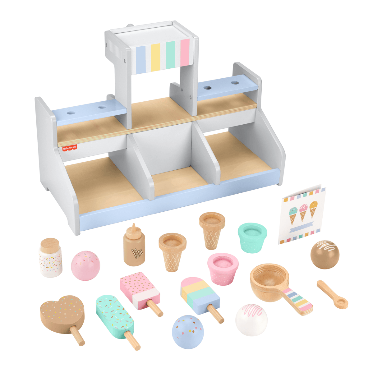 Fisher-Price Juguete para Bebés Set Mi Primera Heladería de Madera